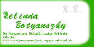 melinda botyanszky business card